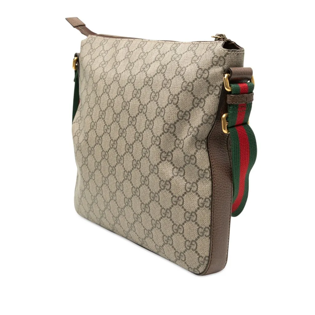 Gucci GG Supreme Web Courrier Crossbody Beige Good - Back View