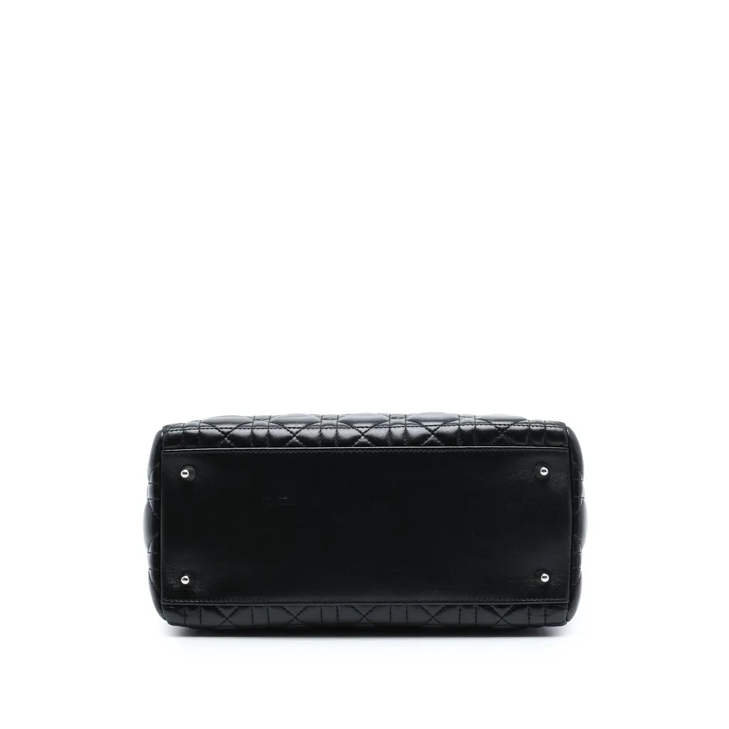 Dior Medium Lambskin Cannage Lady Dior Black Leather Very good - Inside View