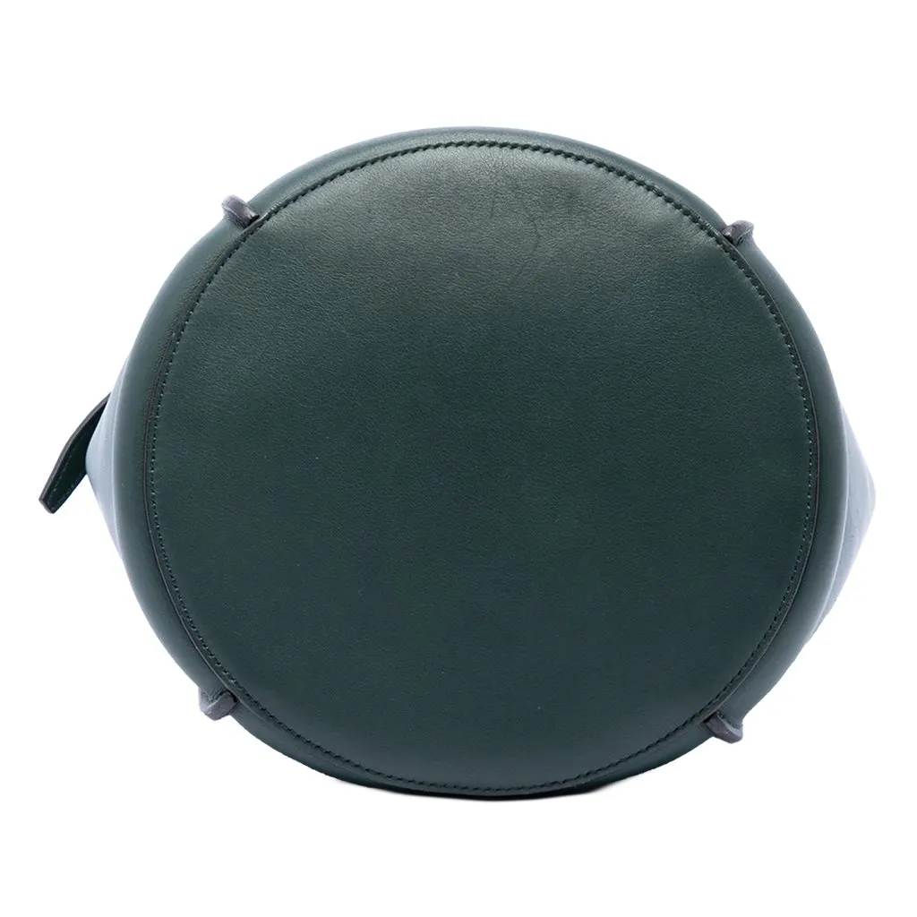 Celine Leather Big Bag Bucket Crossbody Green Leather Very good - Inside View