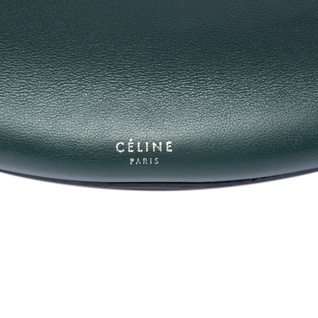 Celine Leather Big Bag Bucket Crossbody Green Leather Very good - Box View