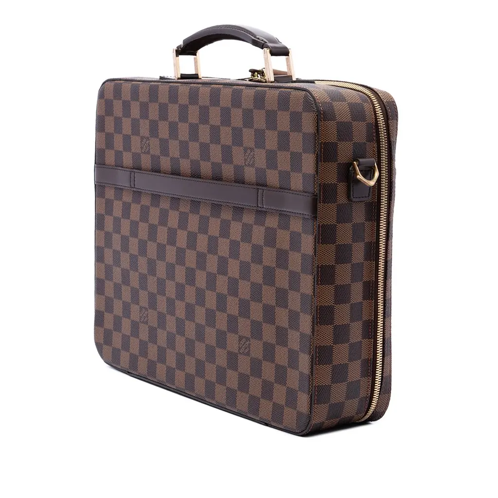Louis Vuitton Damier Ebene Porte Ordinateur Sabana Brown Very good - Back View