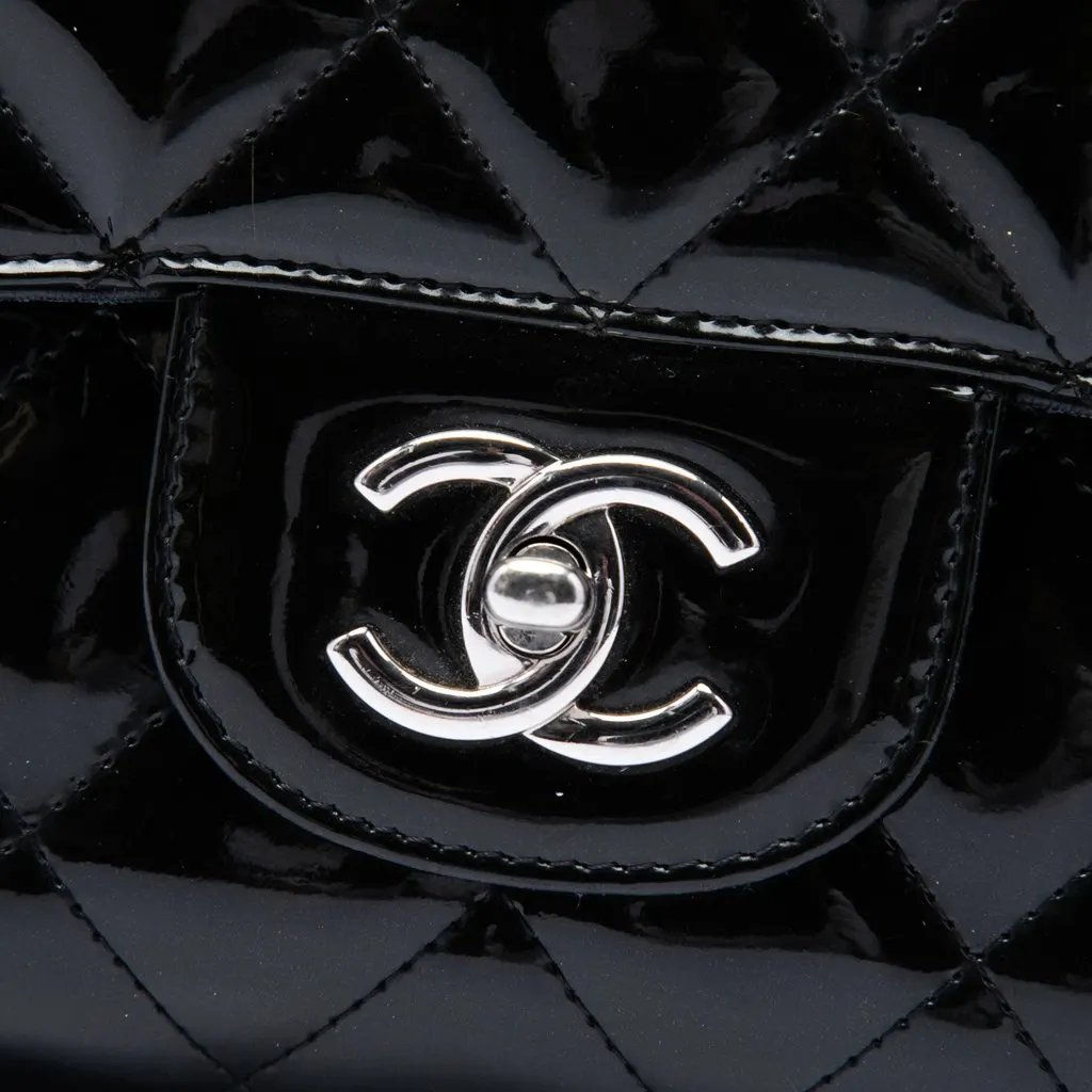 Chanel Jumbo Classic Patent Single Flap Black Leather Very good - Box View
