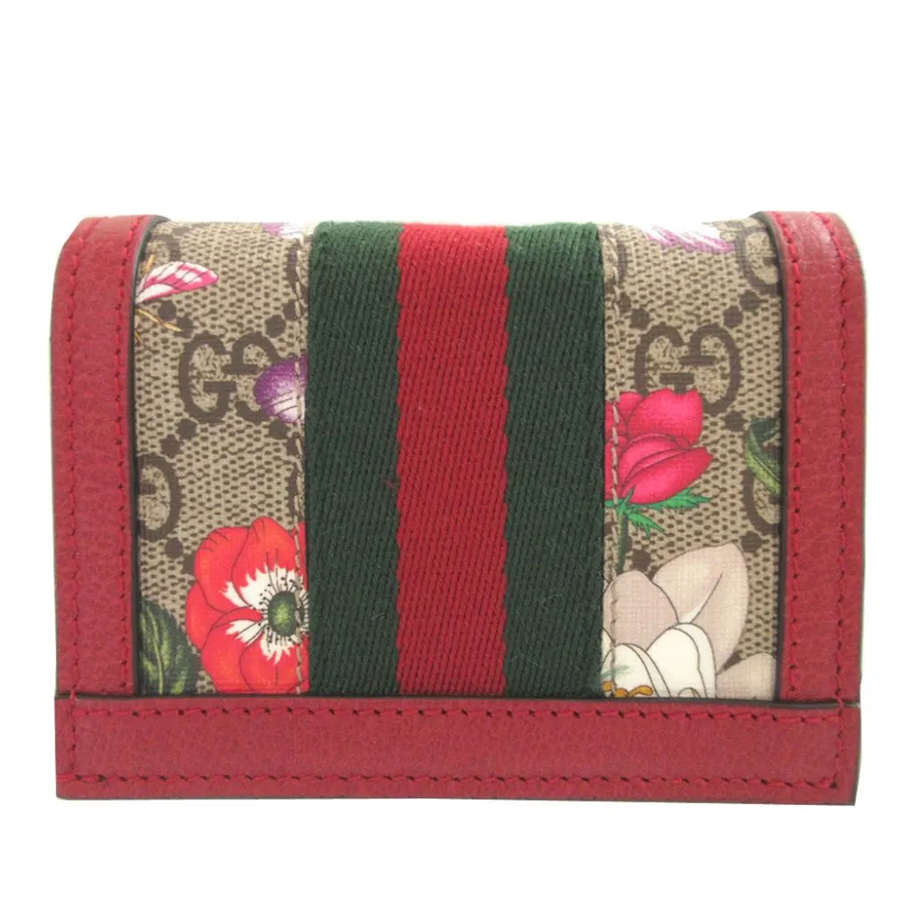 Gucci GG Flora Ophidia Small Wallet Beige Very good - Back View