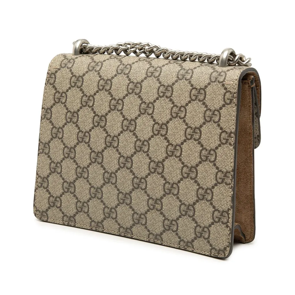 Gucci Small GG Supreme Dionysus Crossbody Beige Very good - Back View