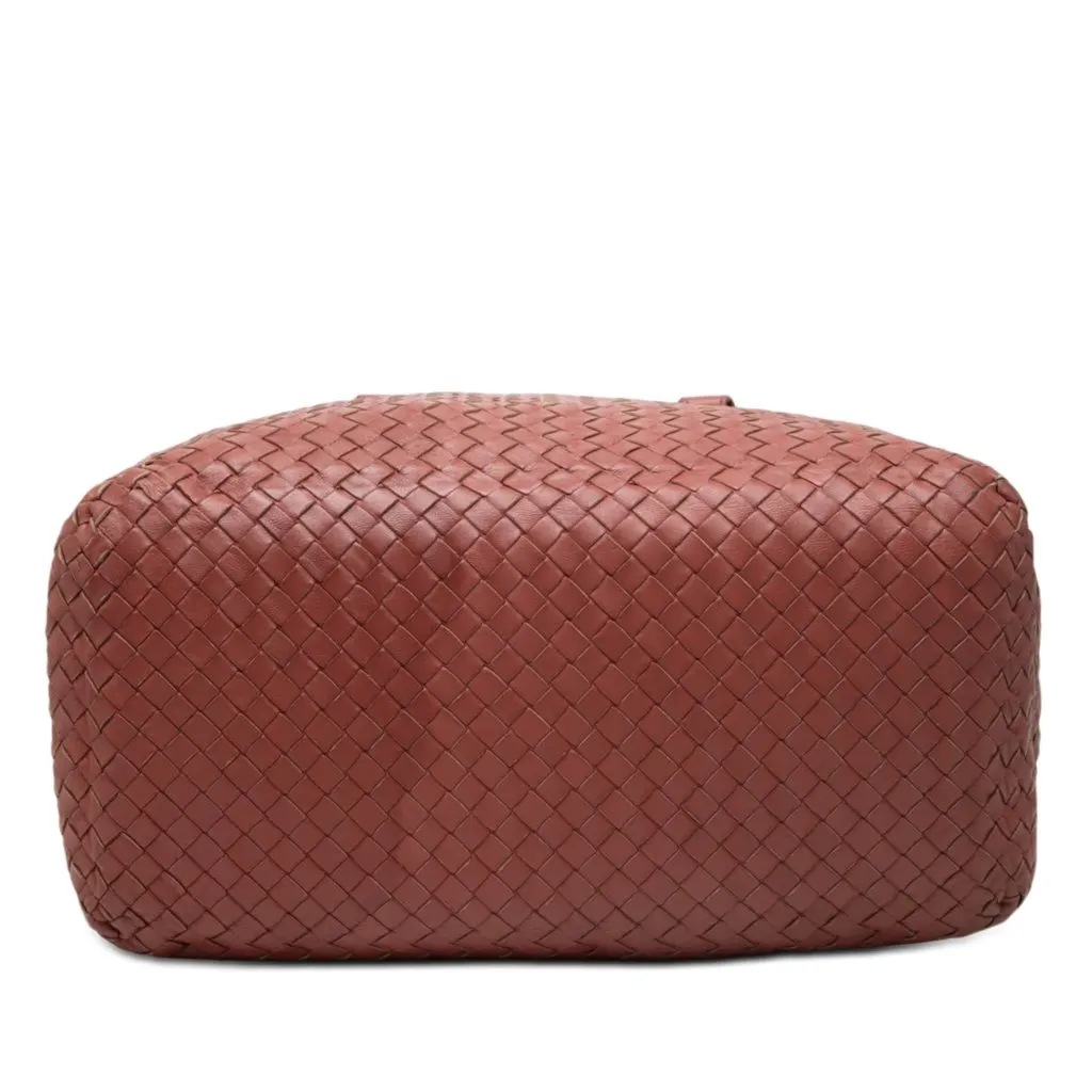 Bottega Veneta Nappa Intrecciato Brick Tote Red Leather Very good - Inside View