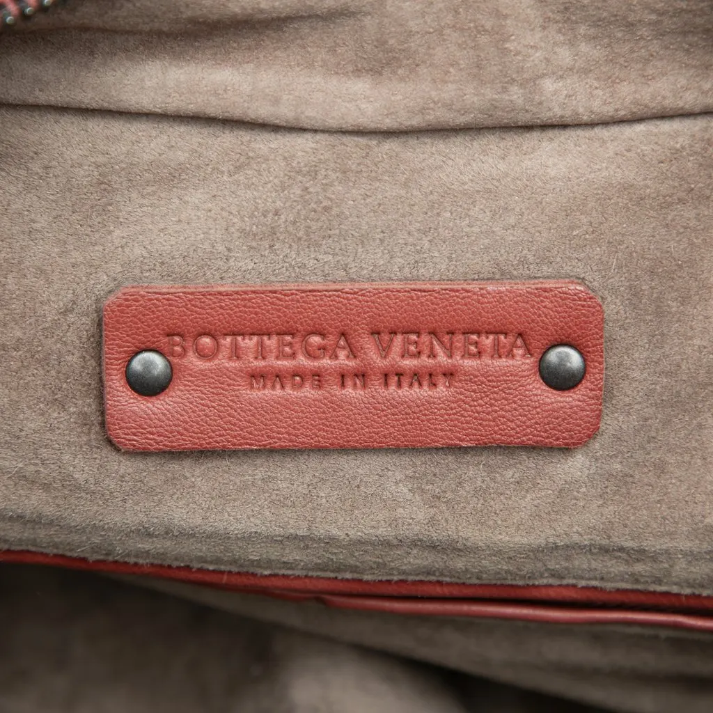 Bottega Veneta Nappa Intrecciato Brick Tote Red Leather Very good - Box View
