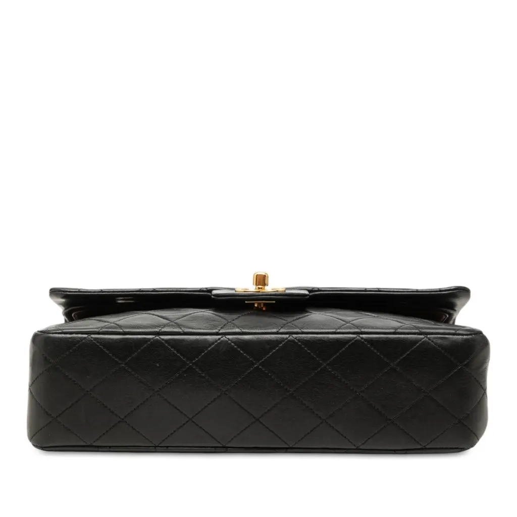 Chanel Medium Classic Lambskin Double Flap Black Leather Very good - Inside View