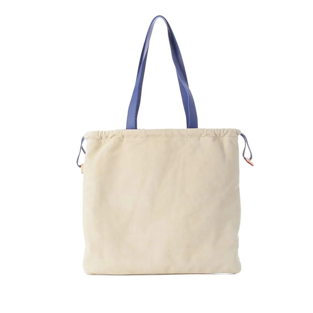 Louis Vuitton Nubuck Dust Bag Tote White Leather Never worn - Back View