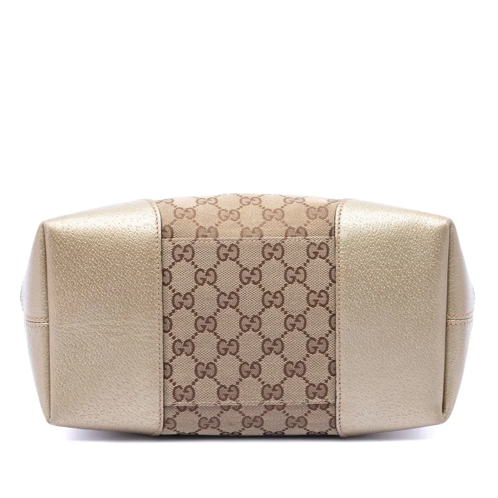 Gucci Medium GG Canvas Bree Fold Over Tote Beige Very good - Inside View