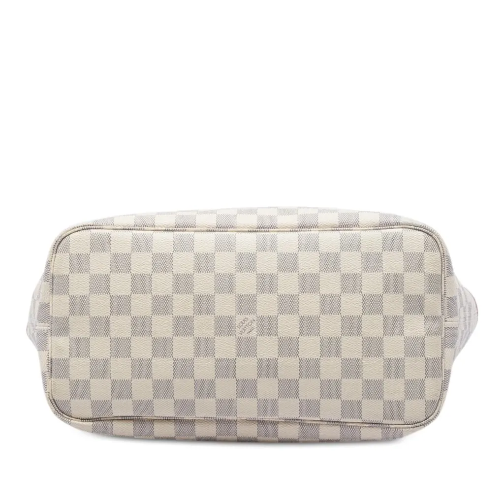 Louis Vuitton Damier Azur Neverfull MM White Very good - Inside View