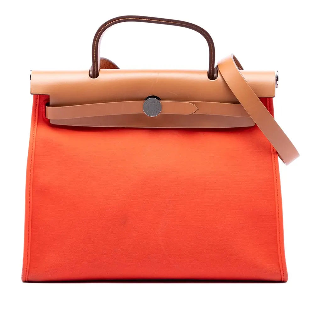 Hermès Toile Herbag Zip 31 Orange Very good - Front View