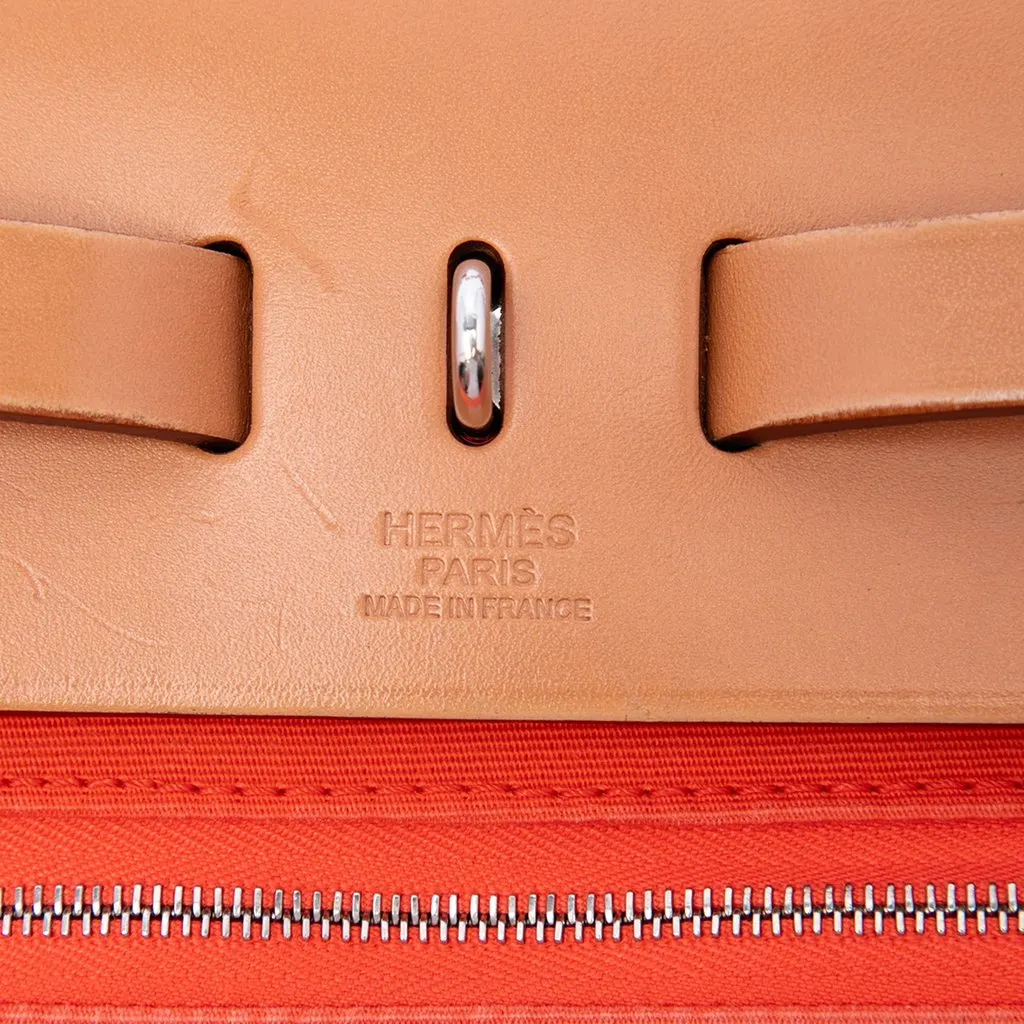 Hermès Toile Herbag Zip 31 Orange Very good - Box View