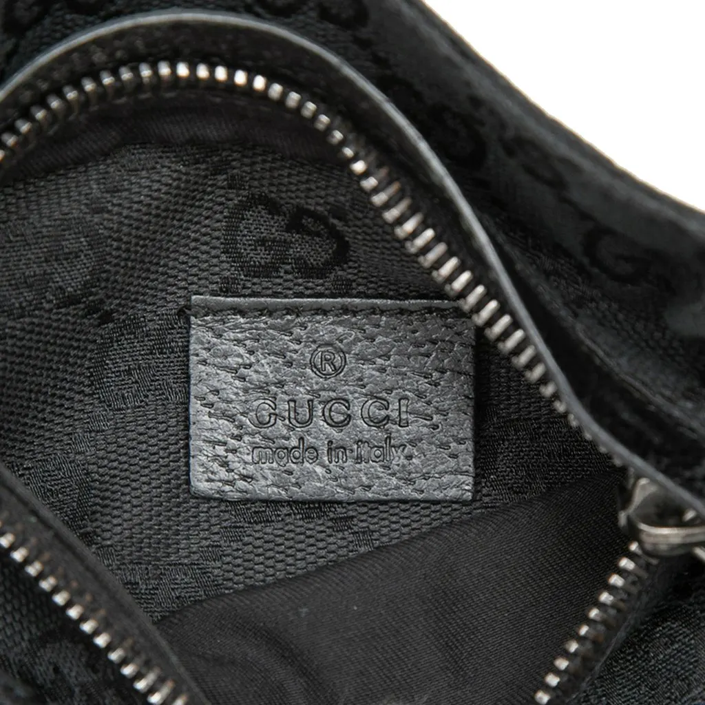 Gucci GG Canvas Double Pocket Belt Bag Black Canvas Very good - Box View