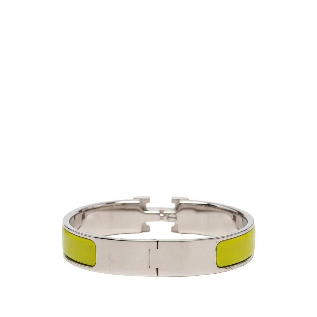 Hermès Narrow Enamel Clic H Bracelet GM Yellow Very good - Inside View