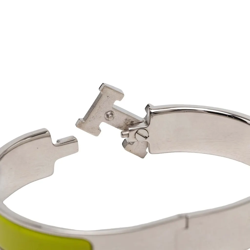 Hermès Narrow Enamel Clic H Bracelet GM Yellow Very good - Box View