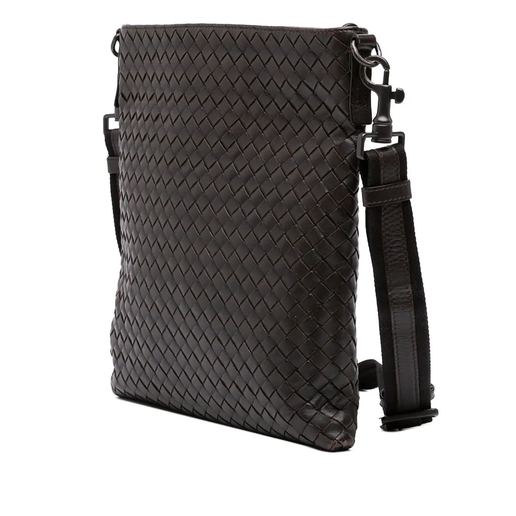 Bottega Veneta Nappa Intrecciato VN Crossbody Brown Leather Good - Back View