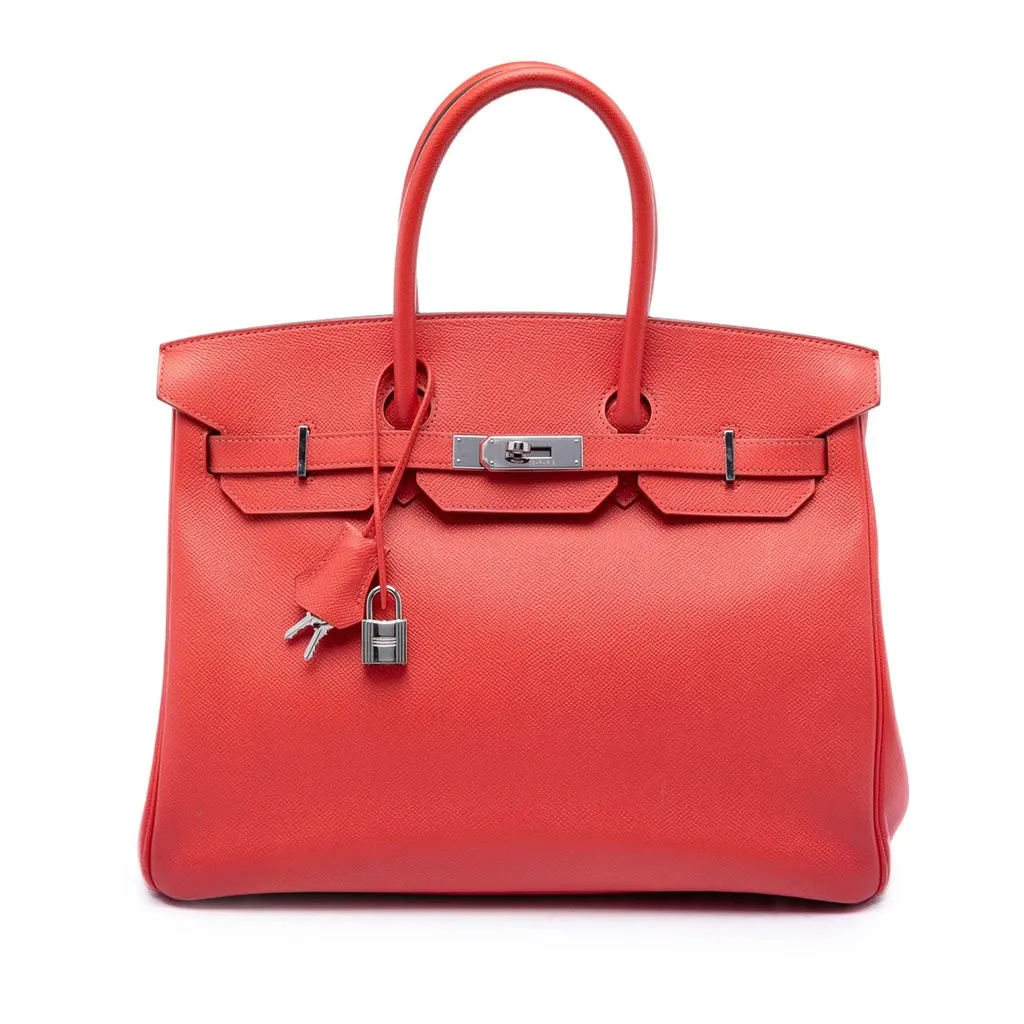 Hermès Epsom Birkin Retourne 35 Red Leather Very good - Front View