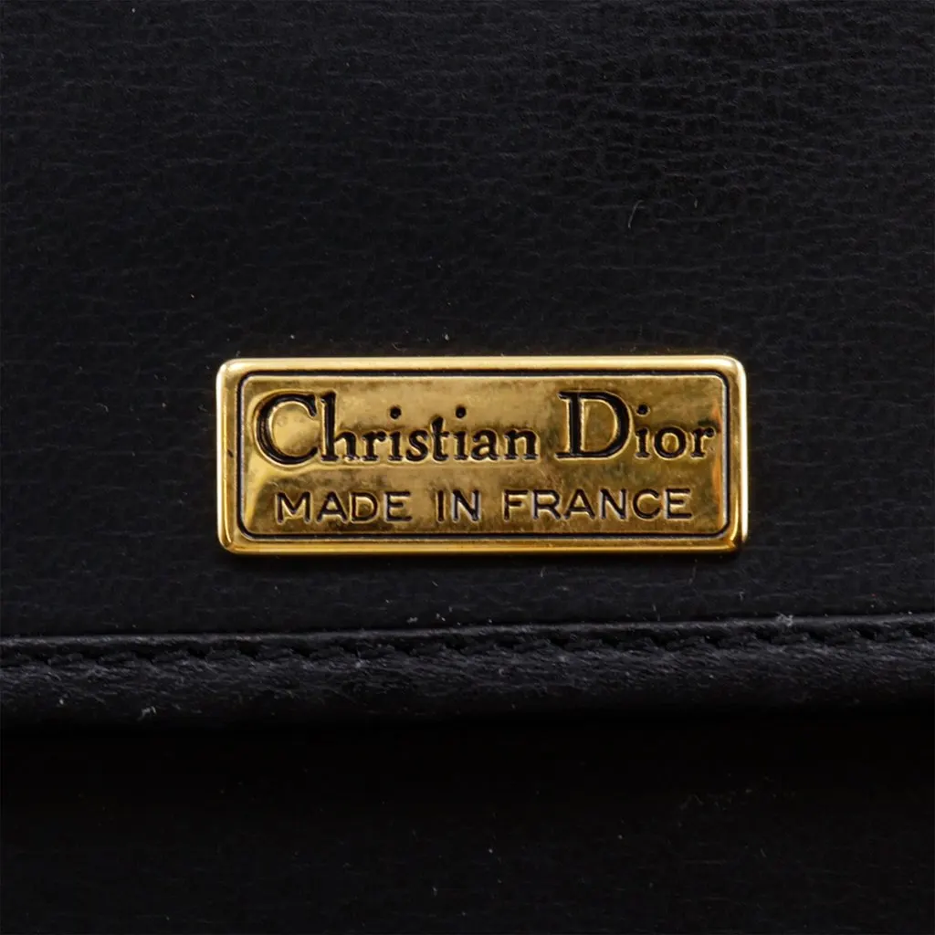 Dior Leather Flap Crossbody Black Leather Very good - Model View