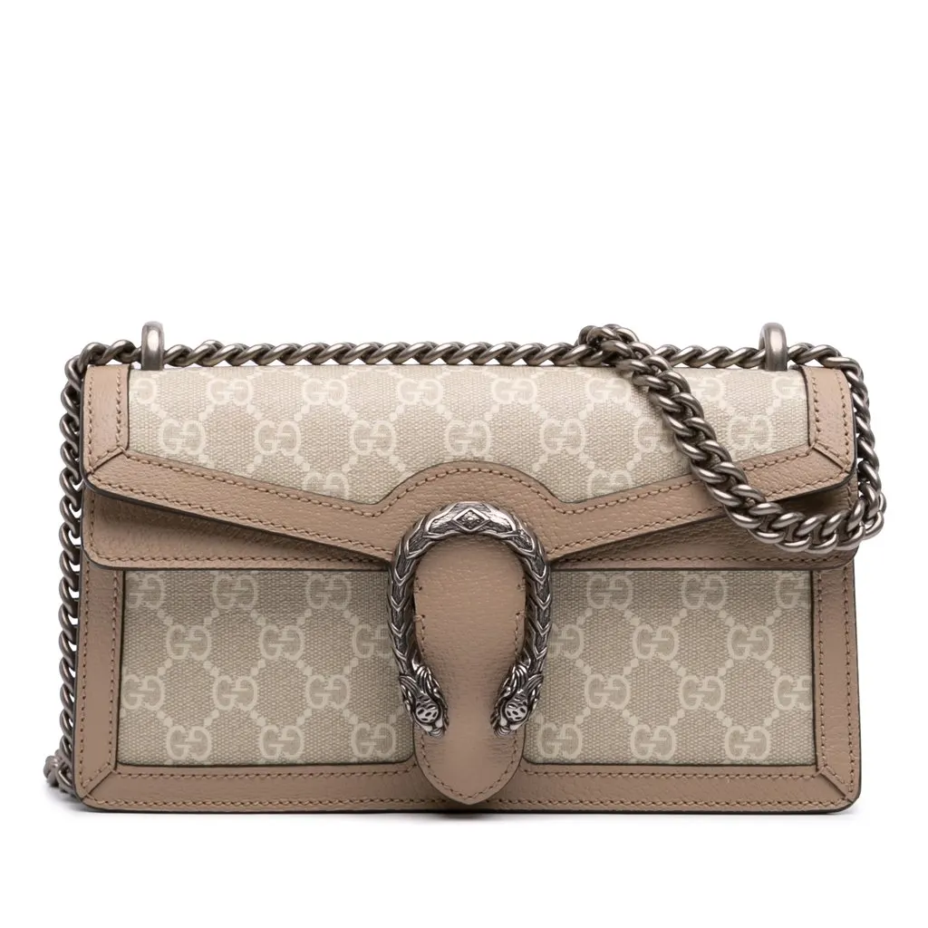Gucci Medium GG Supreme Dionysus Crossbody Beige Very good - Front View