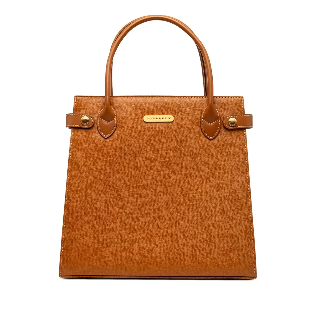 Burberry Leather Handbag Brown Leather Very good - Front View