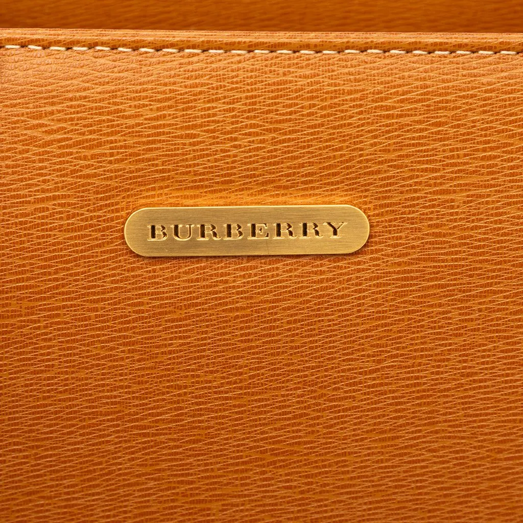 Burberry Leather Handbag Brown Leather Very good - Box View