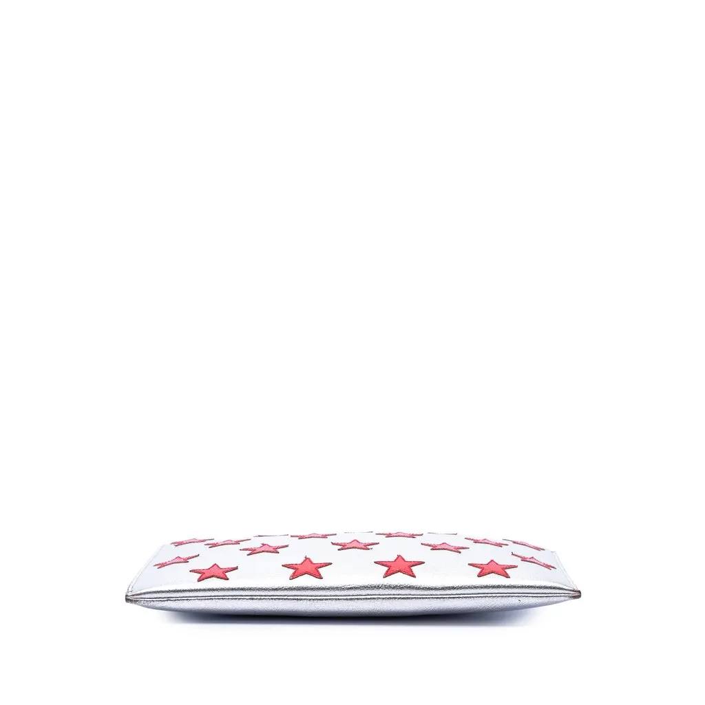 Saint Laurent Leather Star Clutch Silver Leather Very good - Inside View
