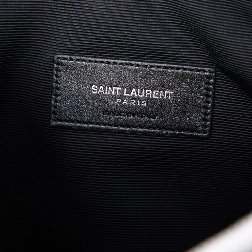 Saint Laurent Leather Star Clutch Silver Leather Very good - Box View