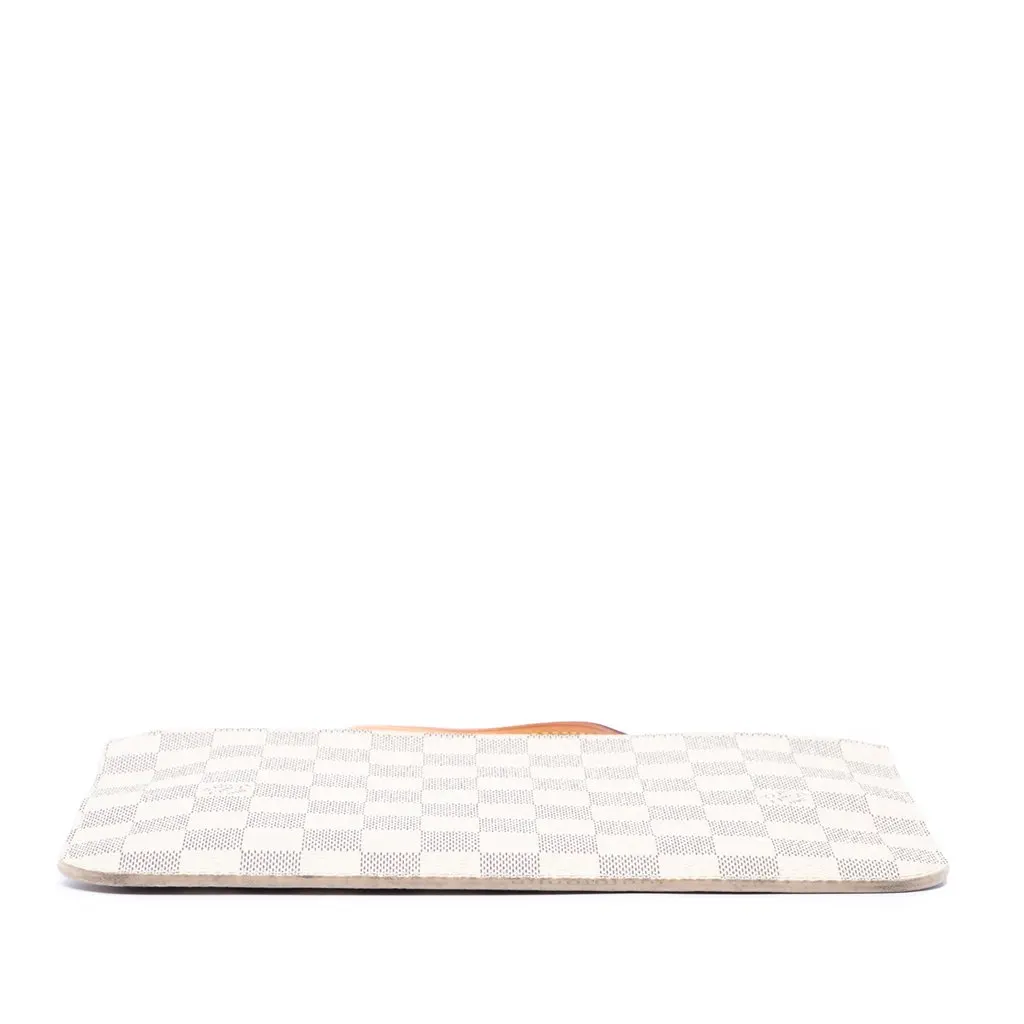 Louis Vuitton Damier Azur Neverfull MM Pouch White Canvas Very good - Inside View