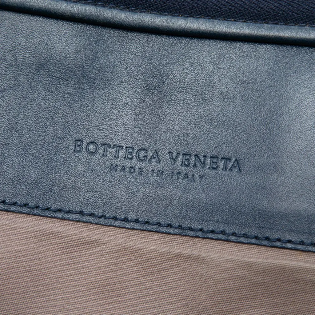 Bottega Veneta Nappa Intrecciato Business Bag Blue Leather Good - Box View