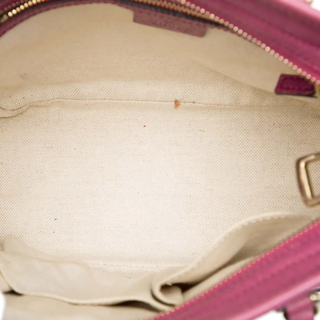 Gucci Small GG Canvas Bree Satchel Beige Very good - Model View