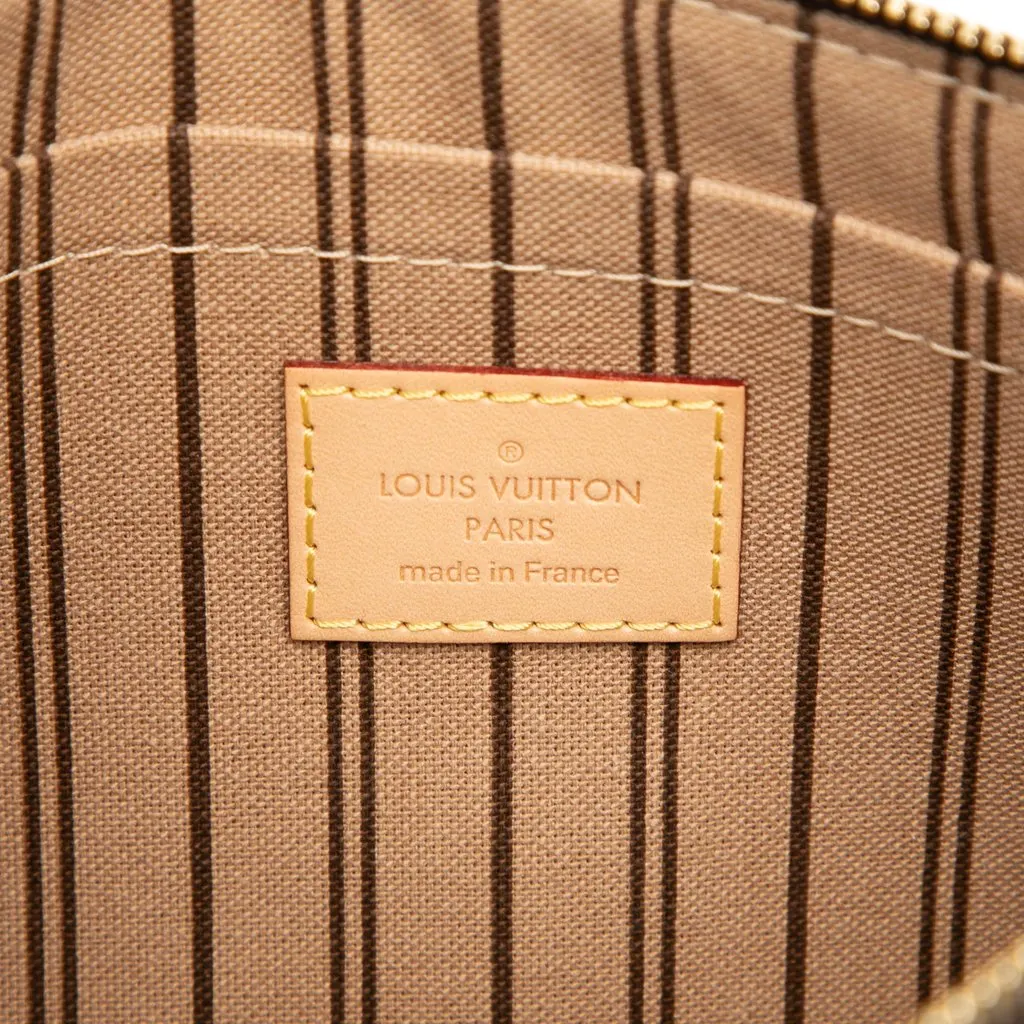 Louis Vuitton Monogram Neverfull MM Pouch Brown Canvas Very good - Box View