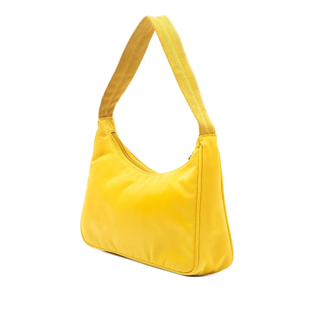Prada Mini Tessuto Re Edition 2000 Shoulder Bag Yellow Polyamide Very good - Back View