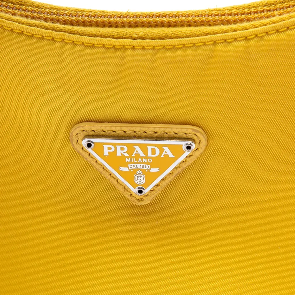 Prada Mini Tessuto Re Edition 2000 Shoulder Bag Yellow Polyamide Very good - Box View