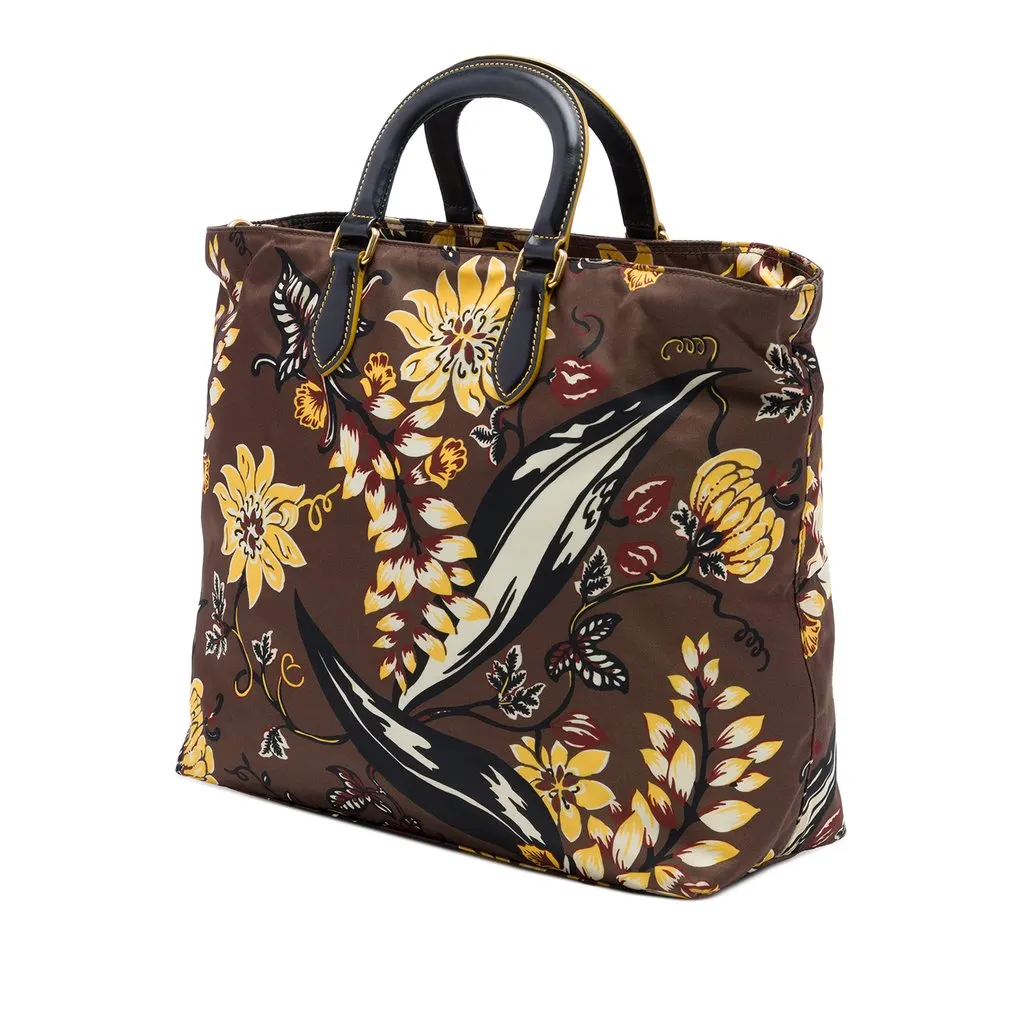 Prada Tessuto Stampato Satchel Brown Very good - Back View