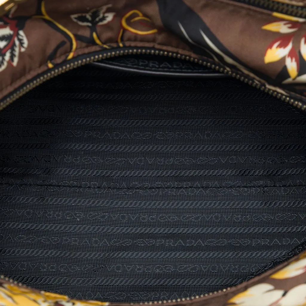 Prada Tessuto Stampato Satchel Brown Very good - Model View