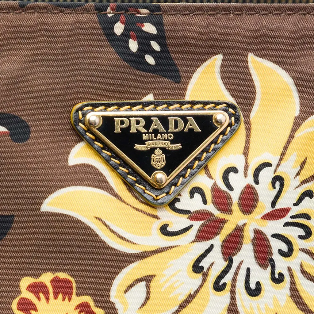 Prada Tessuto Stampato Satchel Brown Very good - Box View