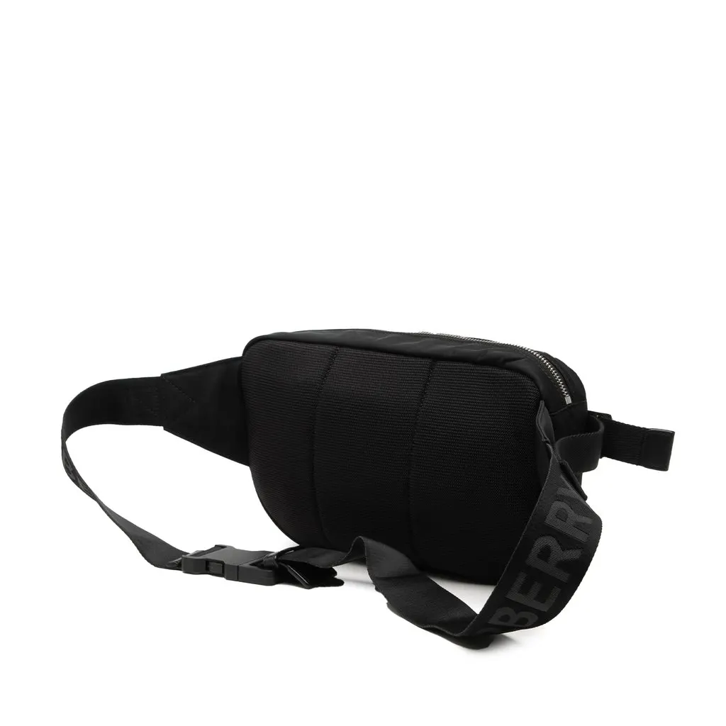 Burberry Nylon Logo Cannon Belt Bag Black Very good - Back View