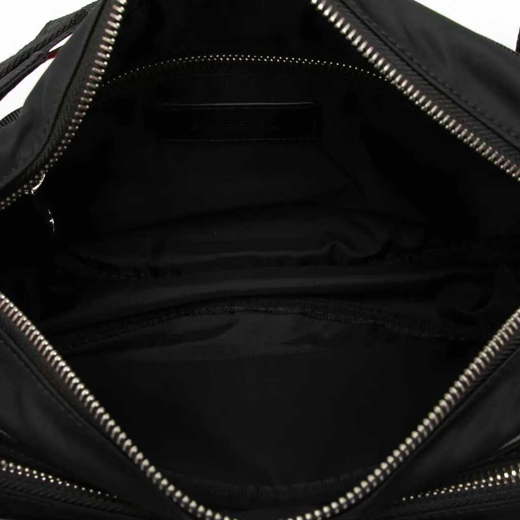Burberry Nylon Logo Cannon Belt Bag Black Very good - Model View