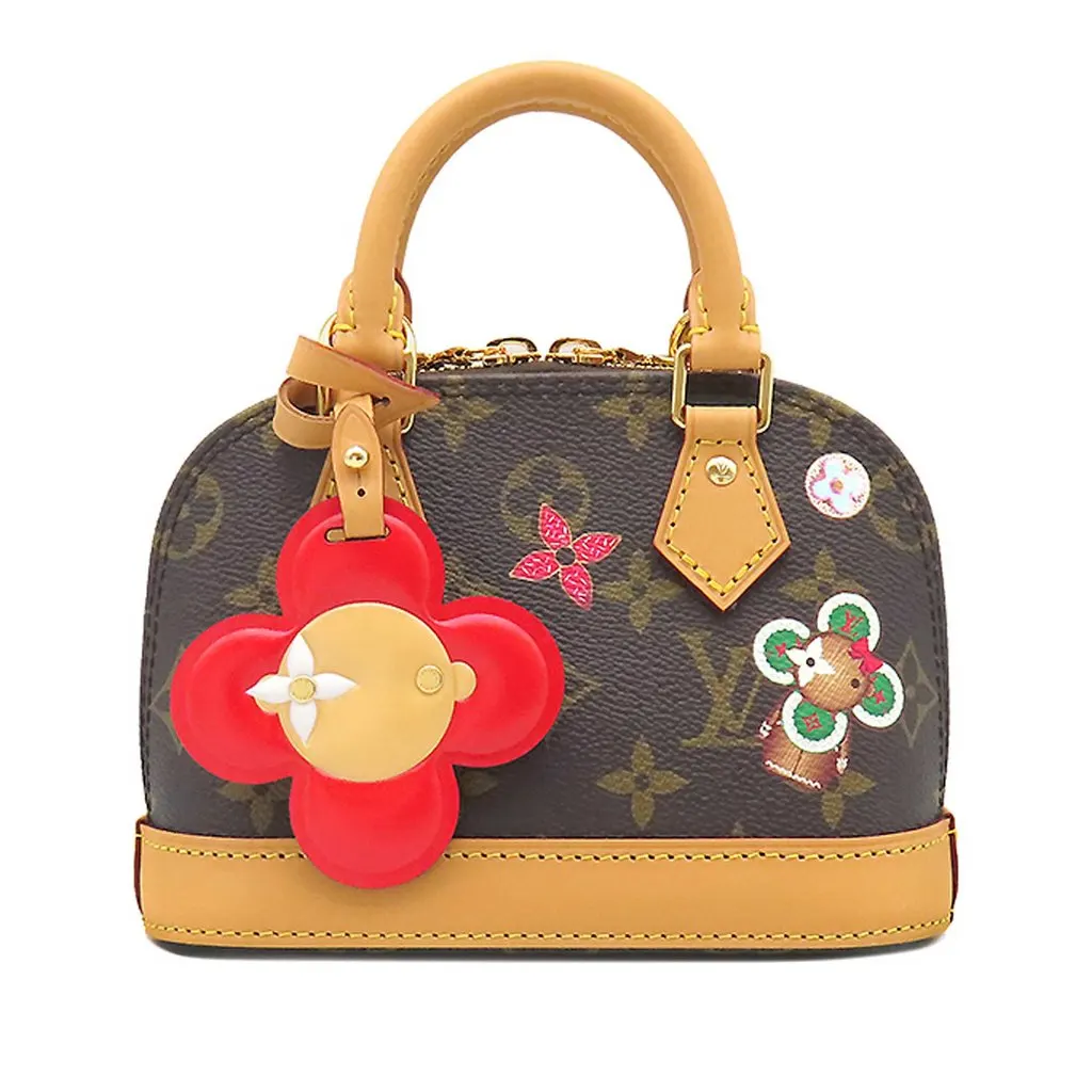 Louis Vuitton Monogram Christmas Animation Vivienne Candy Factory Nano Alma Brown Very good - Back View