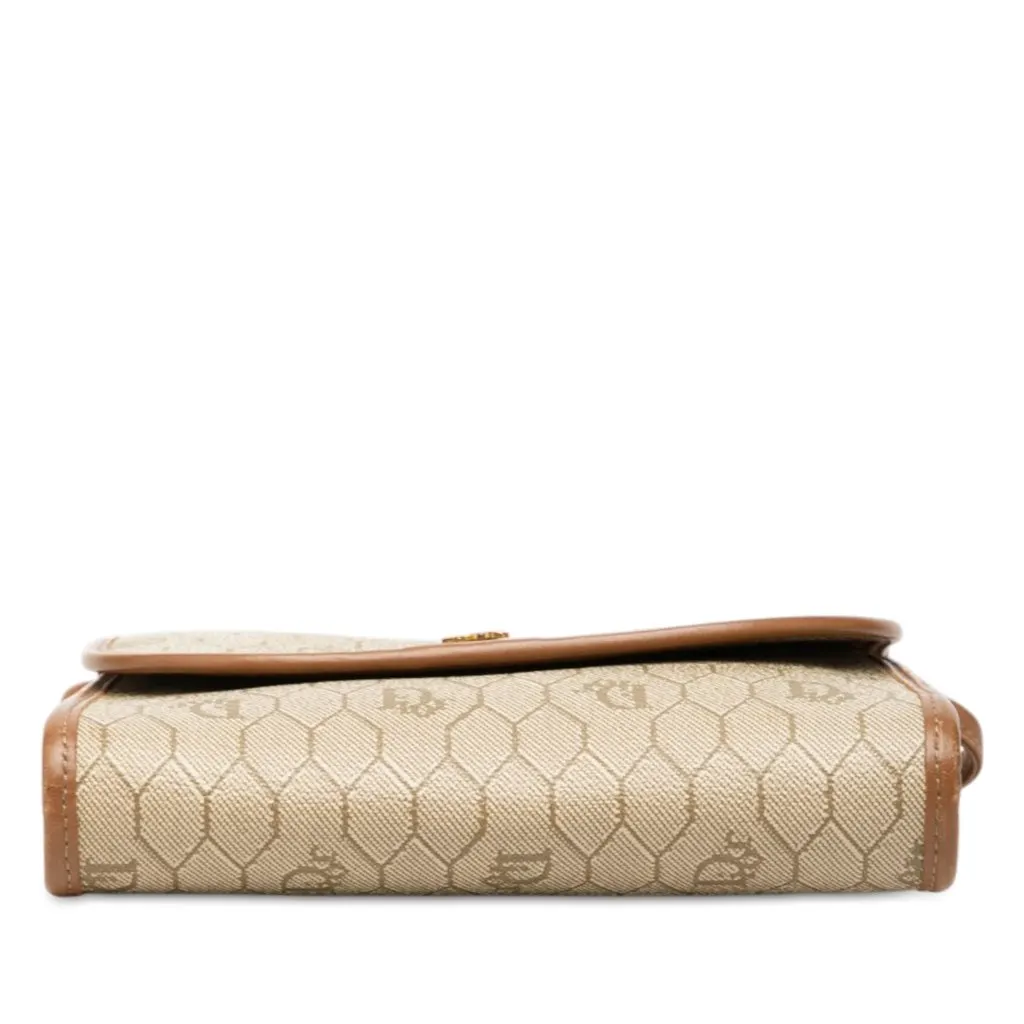 Dior Honeycomb Coated Canvas Crossbody Beige Canvas Very good - Inside View