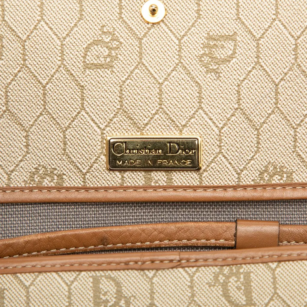 Dior Honeycomb Coated Canvas Crossbody Beige Canvas Very good - Box View