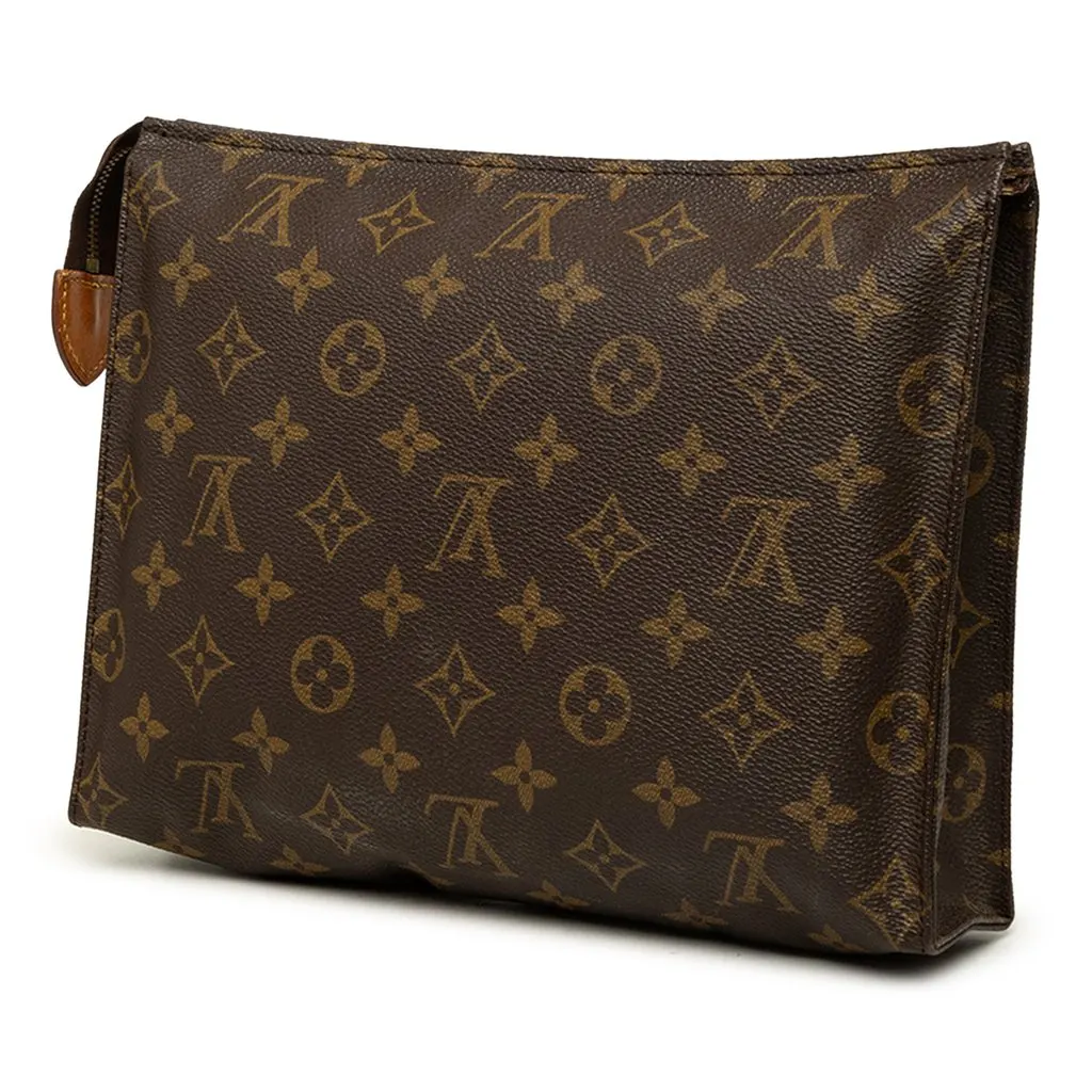 Louis Vuitton Monogram Toiletry Pouch 26 Brown Canvas Very good - Back View