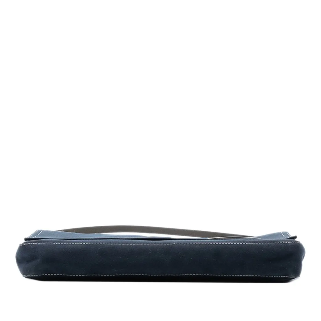 Fendi Canvas FF Marble Baguette Shoulder Bag Blue Very good - Inside View