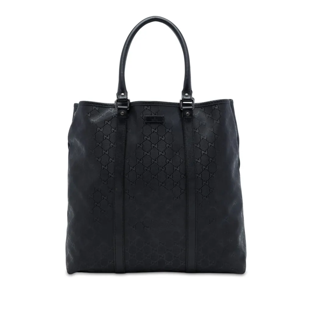 Gucci GG Imprime Joy Vertical Tote Black Canvas Very good - Front View