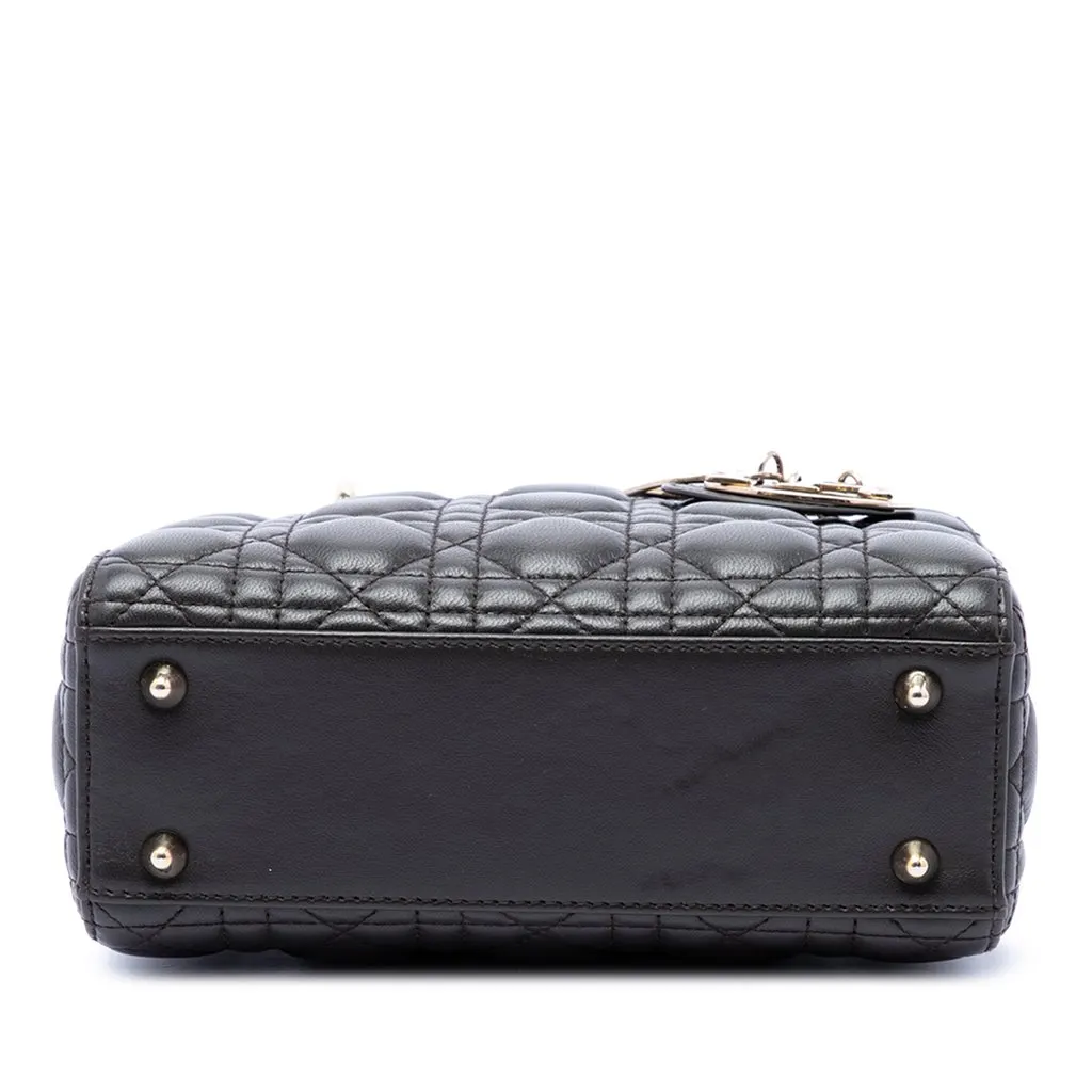 Dior Small Lambskin Cannage My ABCDior Lady Dior Black Leather Very good - Inside View