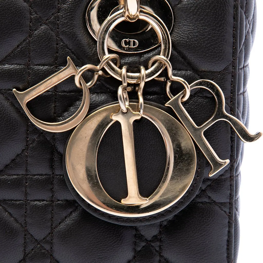 Dior Small Lambskin Cannage My ABCDior Lady Dior Black Leather Very good - Box View