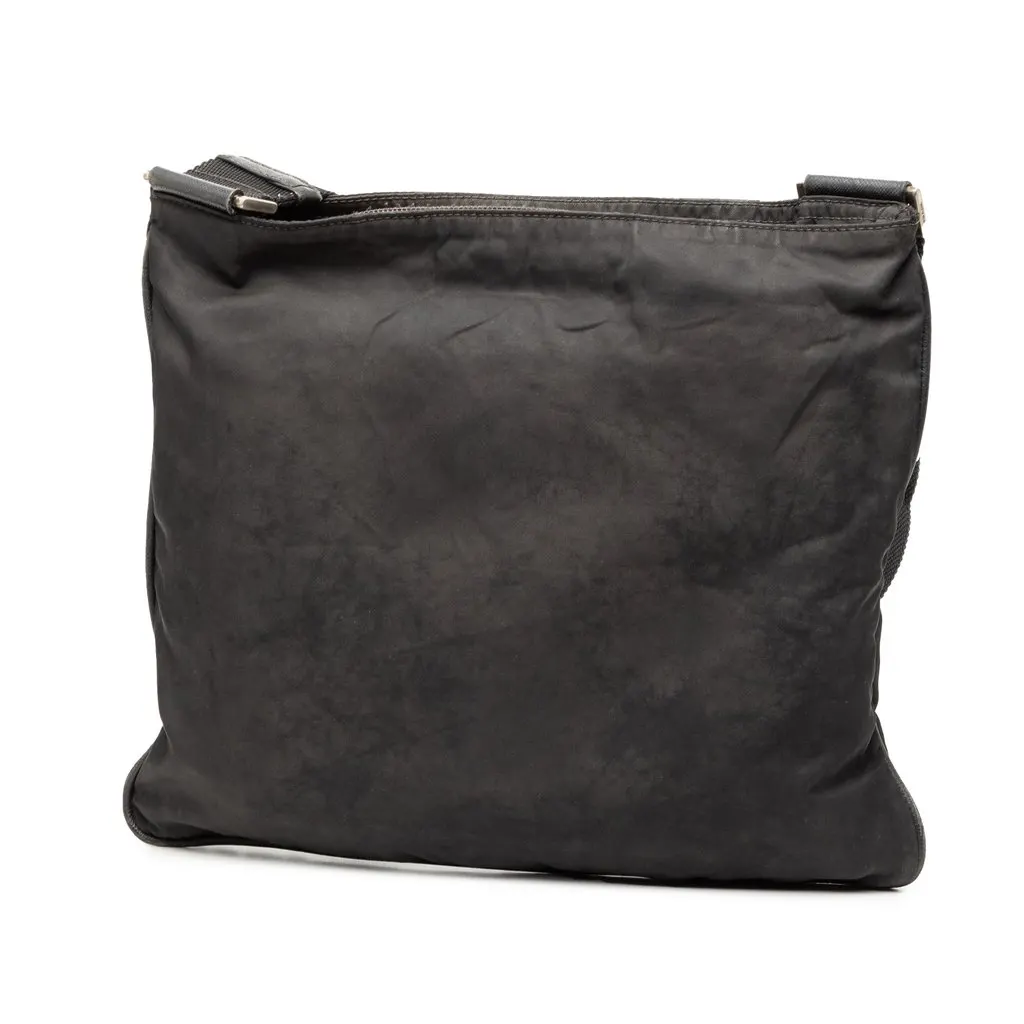 Prada Tessuto Zip Top Crossbody Black Very good - Back View