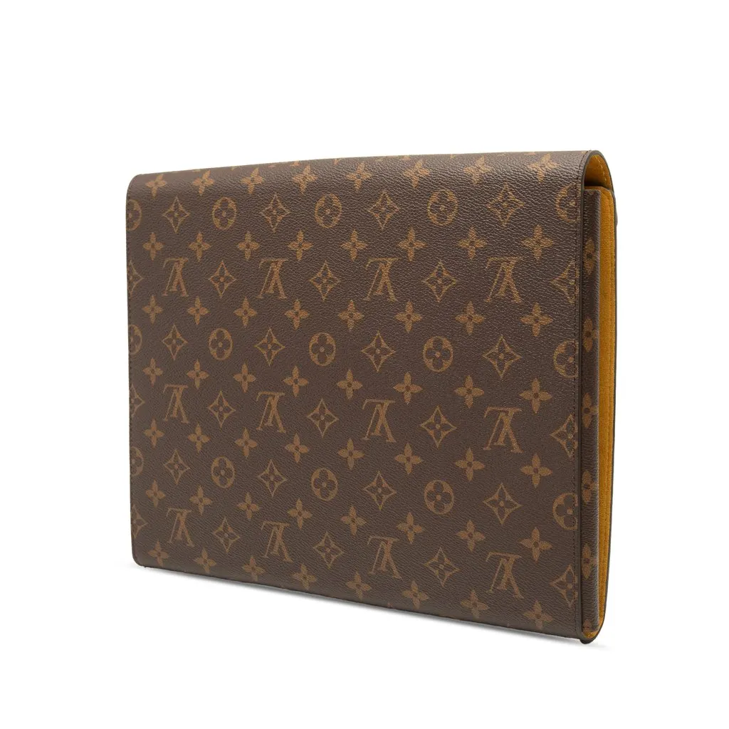 Louis Vuitton Monogram Mark Folder Brown Very good - Back View