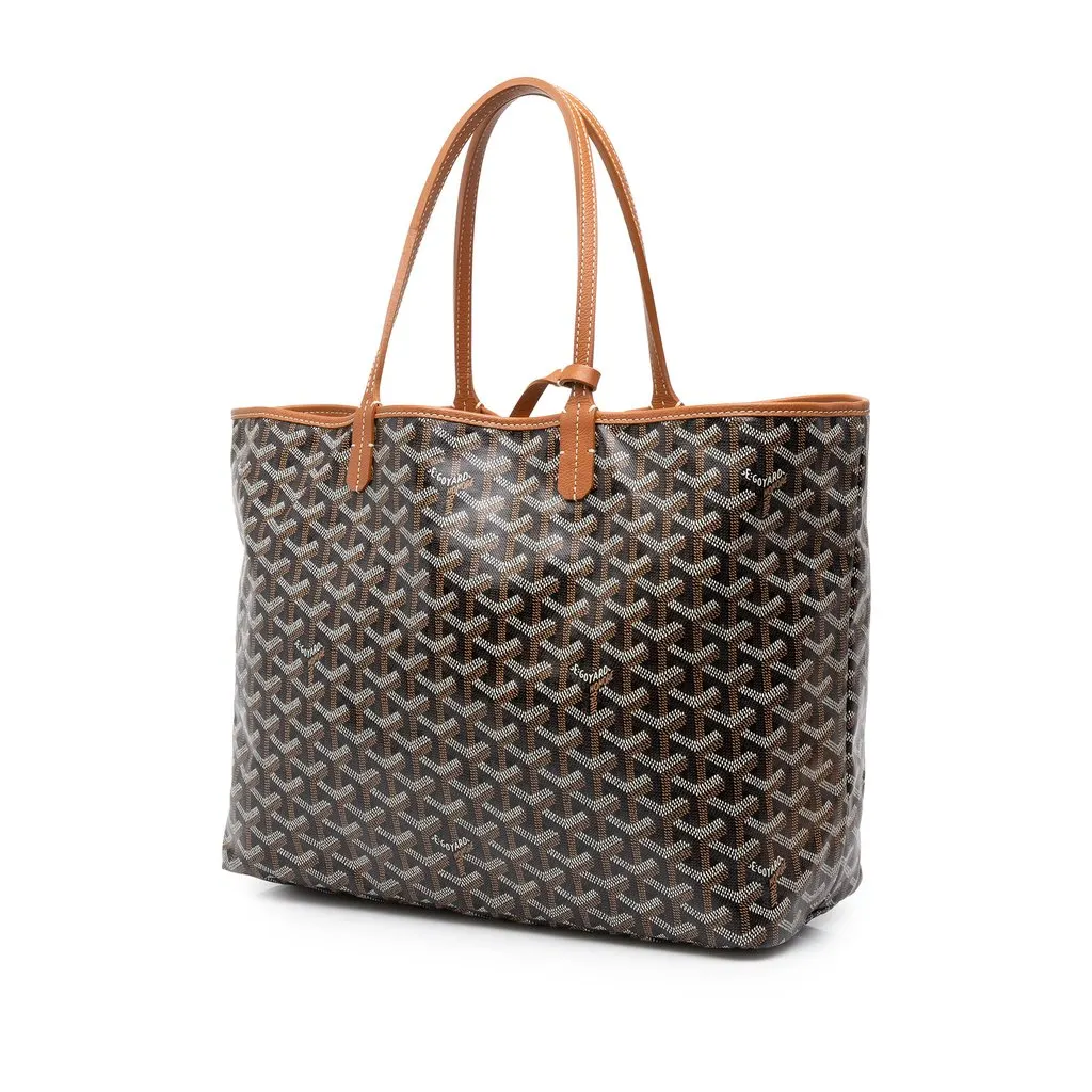 Goyard Goyardine Saint Louis PM Black Canvas Good - Back View