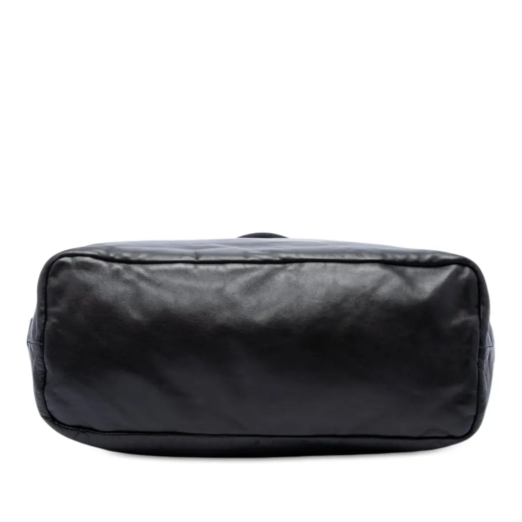 Prada Tessuto and Nappa Reversible Satchel Black Leather Very good - Inside View